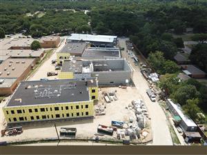 Aerial view facing south 